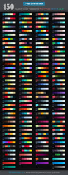 Green often points to wholesomeness and nature, so it's often adopted by wellness brands. 150 Custom Color Palettes For Microsoft Powerpoint Word And Excel