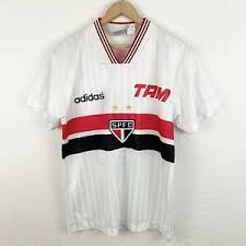 São paulo fc was founded on 25 january 1930 by 60 former officials, players, members and friends of the football clubs ca paulistano and aa das palmeiras of são paulo. Vintage 90 S Adidas Sao Paulo F C Futbol Spfc Soccer Home Jersey Sz S World Cup Ebay