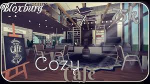 Pink cafe tour & speedbuild part 1. Bloxburg Cozy Cafe Speedbuild 75k Youtube