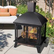 Stratford Steel Wood Burning Fire Pit Wood Burning Fire Pit Natural Gas Outdoor Fireplace Outdoor Fire Pit