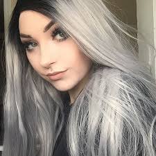 Black And Grey Lace Front Wig Grey Hair Rihanna Free Shipping Synthetic Lace Front Wig Fashionlovehunter Com Fashionlovewig Greyfashionlovewig Graywig Lac Wigs Ombre Wigs Hair Styles