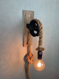 wandlamp met katrol touwlamp wandlamp lampen hal katrol
