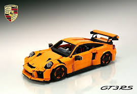 L Autre Porsche 911 Gt3 Rs En Lego Hellobricks Vehicules Lego Porsche 911 Gt3 Lego