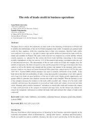 Yelp is a fun and easy way to find, recommend and talk about what's great and not so great in dublin and beyond. Pdf The Role Of Trade Credit In Business Operations