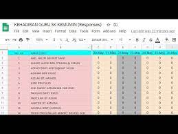 Sistem rekod kehadiran gerko menggunakan qrcode atau carian manual. Sistem Kehadiran Guru Menggunakan Google Form Youtube