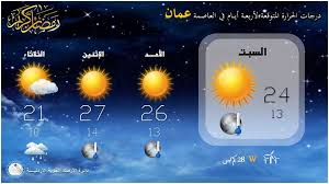 خلال فصل الشّتاء كاملًا تبلغ درجة حرارة الطقس في سلطنة عمان حوالي 27 درجة مئويّة، ويُعتبر الشّتاء وشهر آذار في سلطنة عمان ذروة المواسم السّياحيّة والسّباحة، كما أنّ شهري كانون الأوّل وكانون الثّاني رائعان للغوص في مسقط، وخلال شهر كانون الأوّل تكون درجات حرارة الطقس في. Ø¯Ø±Ø¬Ø§Øª Ø§Ù„Ø­Ø±Ø§Ø±Ø© Ø§Ù„Ù…ØªÙˆÙ‚Ø¹Ø© ÙÙŠ Ø¹Ù…Ø§Ù† Ù„Ø£Ø±Ø¨Ø¹Ø© Ø¥Ø¯Ø§Ø±Ø© Ø§Ù„Ø£Ø±ØµØ§Ø¯ Ø§Ù„Ø¬ÙˆÙŠØ© Ø§Ù„Ø£Ø±Ø¯Ù†ÙŠØ© Facebook