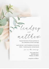 Greenery Wedding Invitation Wedding Invitation Template Wedding Invitation Printable Invitation Set Invitation Download Suite Templett Wedding Invitation Templates Greenery Wedding Invitations Printing Wedding Invitations