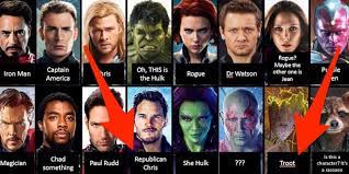 Check spelling or type a new query. Woman Tries To Name Avengers Infinity War Characters