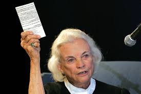 Retired Justice Sandra Day O'Connor, the first woman