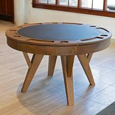Santa Barbara Two In One Round Dining And Poker Table This Solid Oak Table Has Six Drink Holders With Large Ch In 2020 Bumper Pool Table Poker Table Round Poker Table
