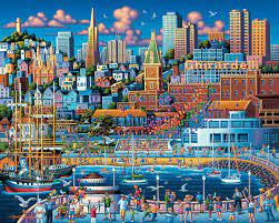 San francisco puzzle 1000 piece. San Francisco 1000 Pieces Dowdle Folk Art Puzzle Warehouse