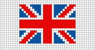 Flag Of United Kingdom Great Britain Pixel Art Dessin Pixel Pixel Art Modele Pixel Art