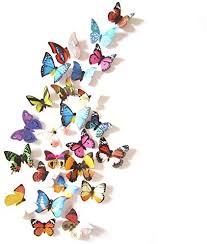 This pretty butterfly decoration is made with a soft bendable wire frame. Amaonm 19 Pcs Removable Diy Pvc 3d Colorful Butterfly Wall Sticker Murals Wall Decals Wall Decorations Art Decor Decal For Nursery Room Classroom Offices Kids Bedroom Bathroom Living Room Color B Kids