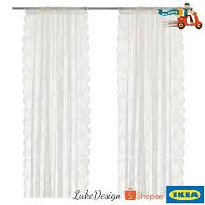 The beautiful medallion tile pattern triggers the desire to give your bathroom a quick and easy makeover. Ikea Alvine Spets Net Curtains 1 Pair Off White 145x250 Cm Langsir Shopee Malaysia