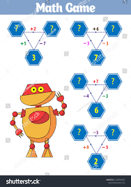 Mathematics Educational Game For Children Vector Illustration Game Educational Mathematics Illust Educational Games For Kids Educational Games Games For Kids
