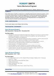 Mechanical engineering resume example for freshers. Senior Mechanical Engineer Resume Samples Qwikresume