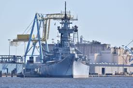 Battleship U S S New Jersey Docked As A Museum In The Port Of Camden Camden Delaware River River