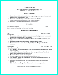 Pin On Chefs Resume