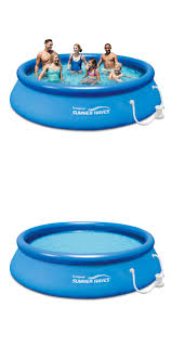 Summer Waves 12 X 30 Quick Set Above Ground Swimming Pool With Filter Pump Sys Swimming Pools Above Ground Swimming Pools Summer Waves