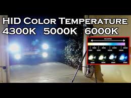 hid xenon color temperature 4300k 5000k 6000k youtube