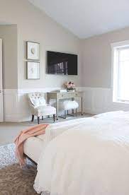Decorating Around A Tv In The Bedroom Small Master Bedroom Wainscoting Bedroom Bedroom Tv Wall