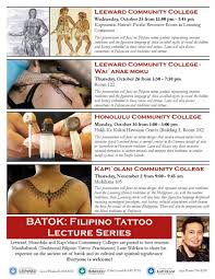 Lectures On Traditional Filipino Tattoo | UHM Center For Philippine Studies