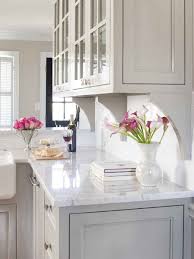 Neutral Kitchen With Marble Countertop Painted Kitchen Cabinets Colors Home Kitchens Painting Kitchen Cabinets