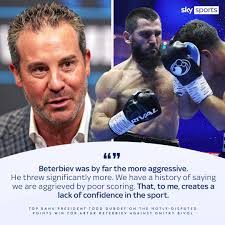 Artur Beterbiev was "by far the more aggressive" in his victory over Dmitry  Bivol but a rematch "makes sense", says Top Rank president Todd duBoef 🗣️