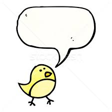 You can learn to draw an owl, penguins, toucan, baby chick, and turkey! Cartoon Bird Drawing With Speech Bubble Vector Illustration C Lineartestpilot 3110183 Stockfresh