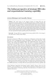 Track shipments shipment profile 1 export shipment jl. Pdf The Indian Perspective Of Strategic Hr Roles And Organizational Learning Capability