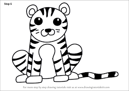 Add triangles on the face and neck. Drawing Tiger Face Drawing Easy For Kids