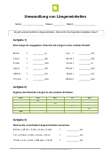 Im folgenden wird gezeigt, wie sie sich auf den schriftlichen ausdruck. Arbeitsblatt Umwandlung Von Langeneinheiten