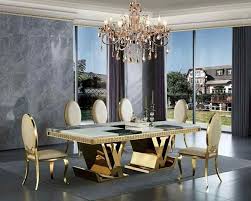 The mikasa dining table features a 12mm clear round tempered glass top, stainless steel support base, formed of crossed x's held together by cylindrical support where they intersect. Contemporary Luxury Marble Top Gold Stainless Steel Dining Table For 8 To 10 Person Dining Tables Aliexpress Dining Table Steel Dining Table Stainless Steel Dining Table