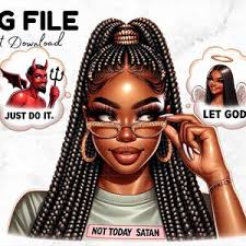 Putting God First PNG Black Girl Clipart Prayer Blessed Always Pray African  American Melanin Afro Queen Black Christian Stickers Bible Urban