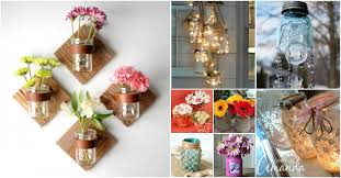 Pictured above are two mason jars i painted with annie sloan duck egg blue, hot glued two pieces of rope around them, and added a few flowers. 50 Brilliantly Decorative Mason Jar Home Decorating Projects Diy Crafts