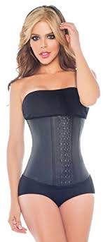 waist trainer corset long torso with three rows of hooks