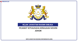 Info kerja kosong terkini kerajaan dan swasta 2021 | 2022 | spa | petronas | jpa | bnm | kastam | imigresen | mohon sekarang!! Jawatan Kosong Terkini Pejabat Setiausaha Kerajaan Negeri Johor Kerja Kosong Kerajaan Swasta