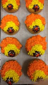 This ombre donuts recipe is so easy decorated pink and white sprinkled donut recipe | best friends for frosting. Turkey Donuts Thanksgiving Halloween Wreath Donuts Decor