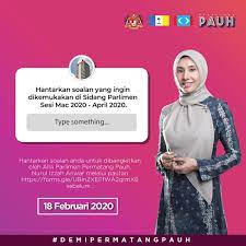 Live siaran langsung dari parlimen 19 11 2020. Yb Nurul Izzah Anwar On Twitter Ahli Parlimen Permatang Pauh Nurul Izzah Anwar Mempelawa Penduduk Kawasan Permatang Pauh Bagi Menghantar Soalan Mereka Bagi Dibangkitkan Di Sidang Parlimen Sesi Mac 2020