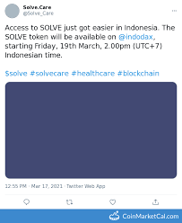 When choosing an exchange for trading, you should take into account how long it has been an active market player. Solve Solve Indodax Listing