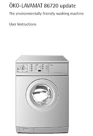 Aeg Oko Lavamat 86720 User Instructions Pdf Download Manualslib