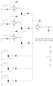 Schematic Circuit Diagram For 6 Input Mixer Simple Schematic Collection Circuit Diagram Circuit Line Level