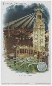 Electric Tower Official Souvenir Mailing Card Gies Co Lithographers 1901 Pan American Exposition Pan American World S Fair Places In New York
