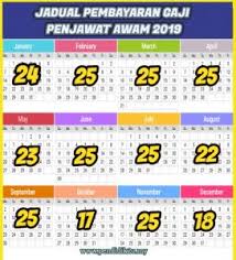Jadual pembayaran gaji dapat memberikan kesedaran dan peringatan tentang tarikh gaji kepada setiap pekerja agar melakukan pengurusan pembelanjaan bulanan dengan lebih baik. Tarikh Gaji 2019 Kerajaan Pendidik2u