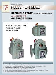 The buchholz relay is installed in an inclined position because of buoyancy. Buchholz Relay Osr Pdf Relay Transformer