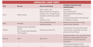 Urinalysis Cheat Sheet Nursing Labs Nursing Cheat Sheet