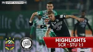 Österreich » bundesliga 2020/2021 meistergruppe » 25. Tipico Bundesliga 15 Runde Sk Rapid Wien Sk Sturm Graz 1 1 1 0 Youtube