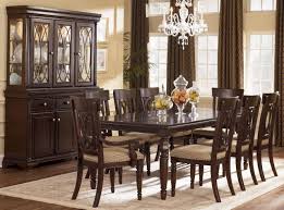 Leighton Dining Room Set In Dark Brown Rumah Lampu Gantung Kayu