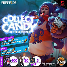 Players freely choose their starting point with their parachute and aim to stay in the safe zone for as long as possible. Garena Free Fire Collect Candy And Redeem Special Rewards Don T Miss It Freefire Halloween 27oct Candycollection App Store Google Play Link Https Goo Gl 2rhaaf Official Facebook Group