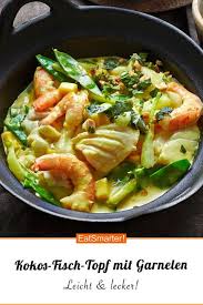 Kokos Fisch Topf Mit Garnelen Rezept Garnelen Einfache Gerichte Rezepte Mit Garnelen